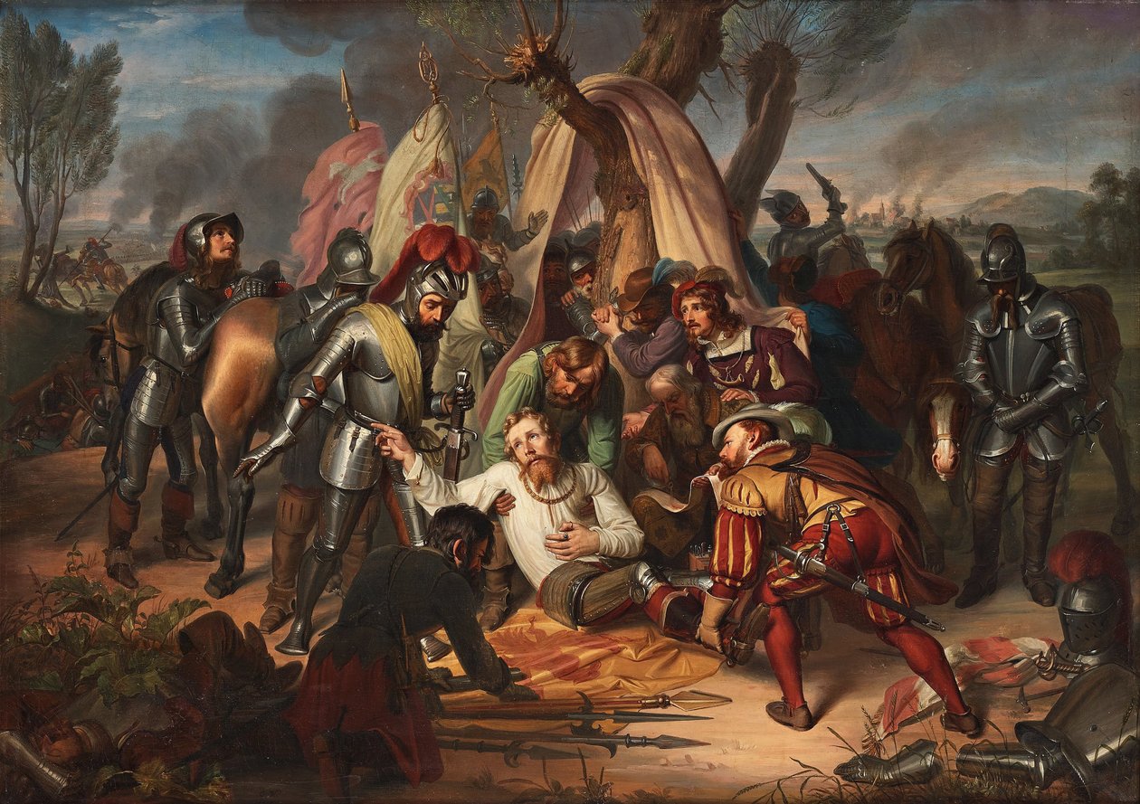 Maurice, keurvorst van Saksen bij de slag van Sievershausen, 1553, 1837 door Carl Christian Vogel von Vogelstein
