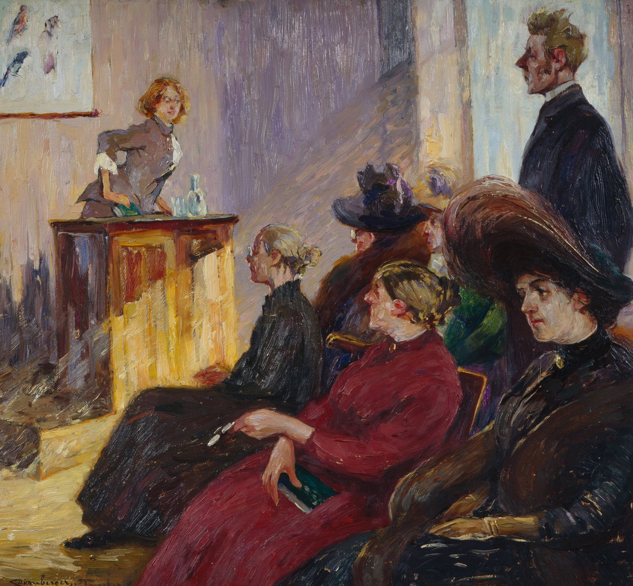 Anne Bugge op een schoolbijeenkomst in Tønsberg 1883 door Carl Dornberger
