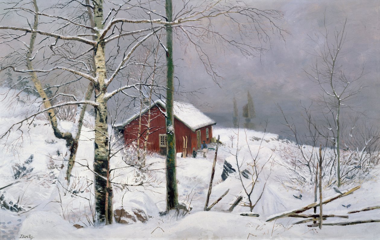 Een kleine boerderij door Carl Edvard Diriks