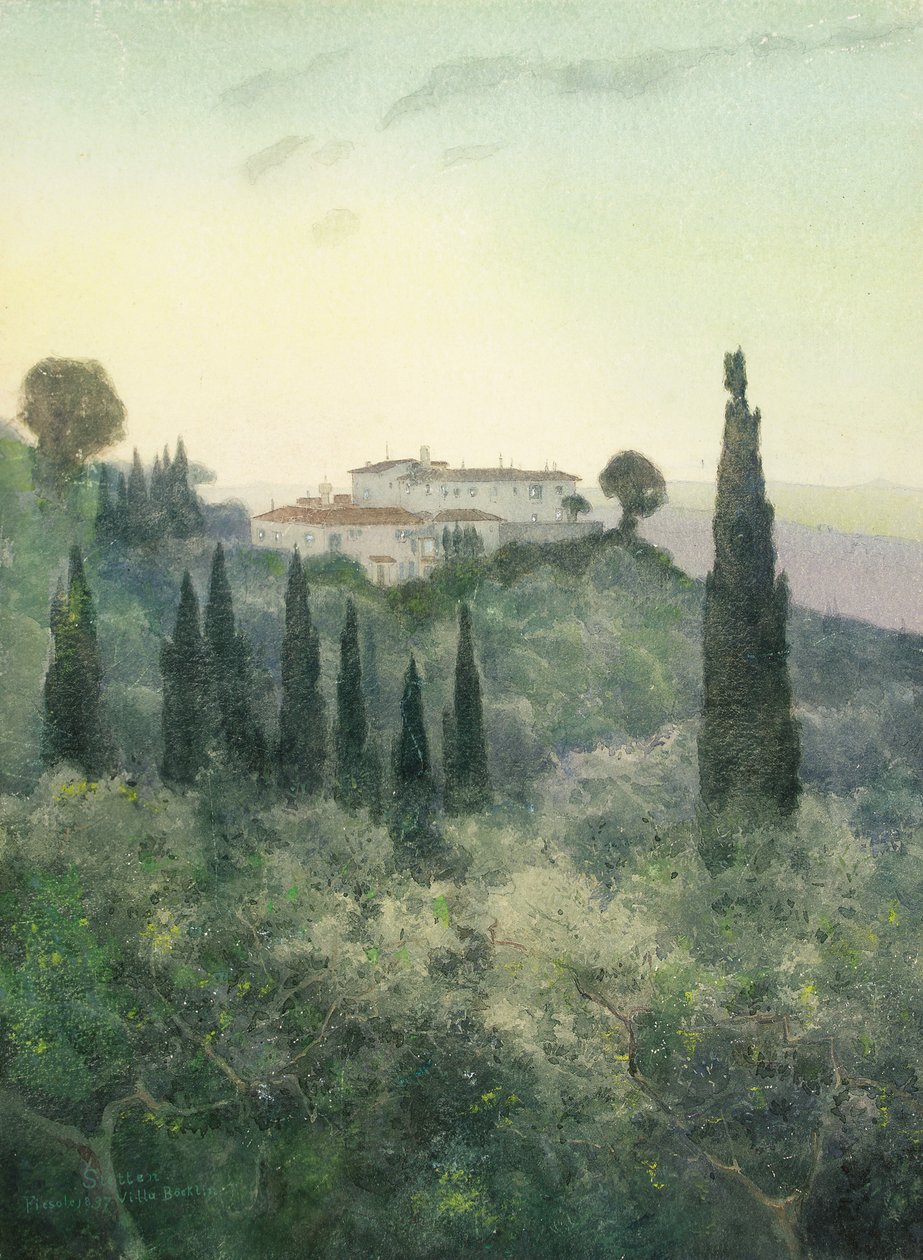 Villa Bocklin, Fiesole door Carl Ernest von Stetten