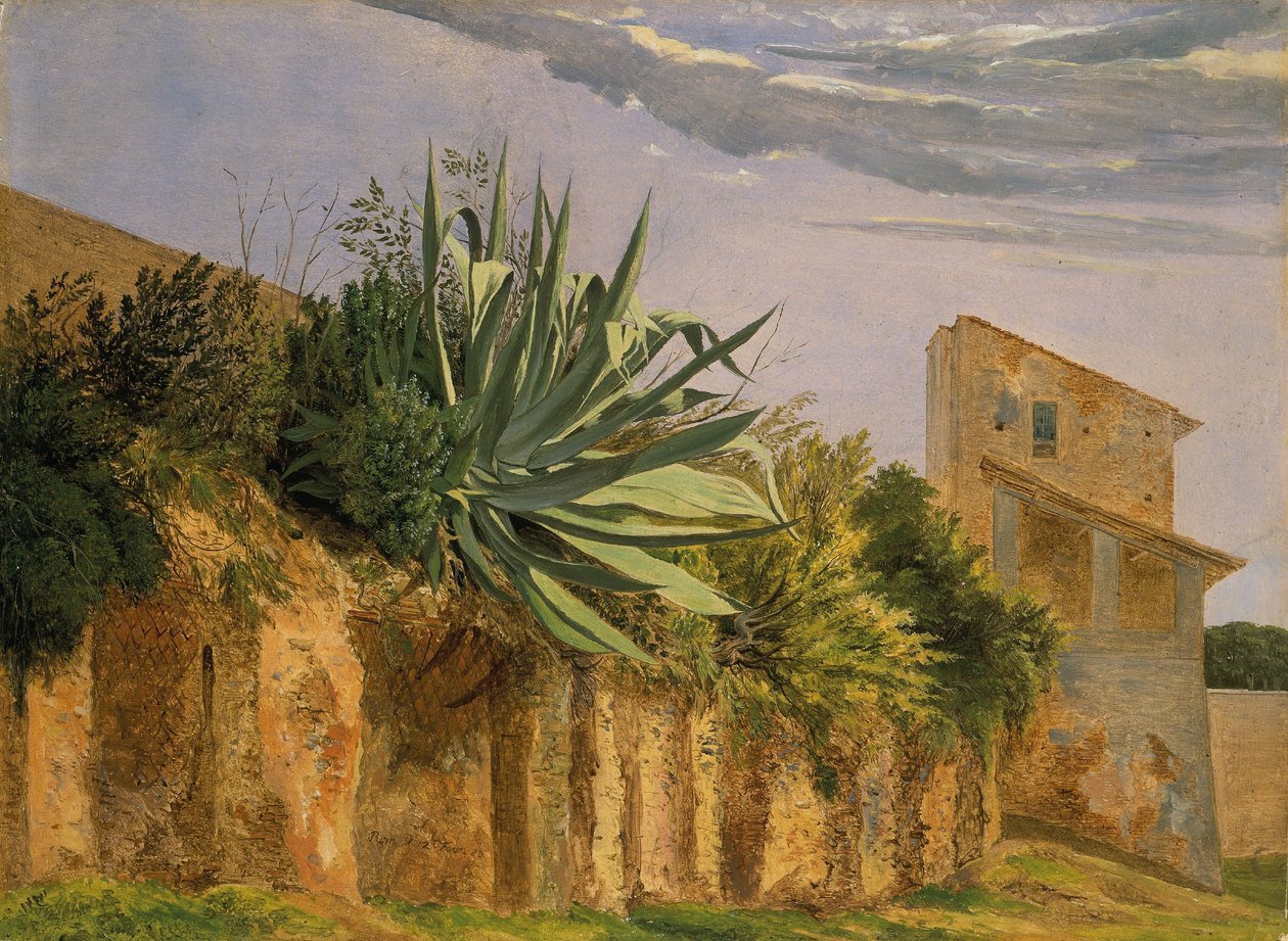 Op de stadsmuur van Rome door Carl Ernst Ludwig Wagner