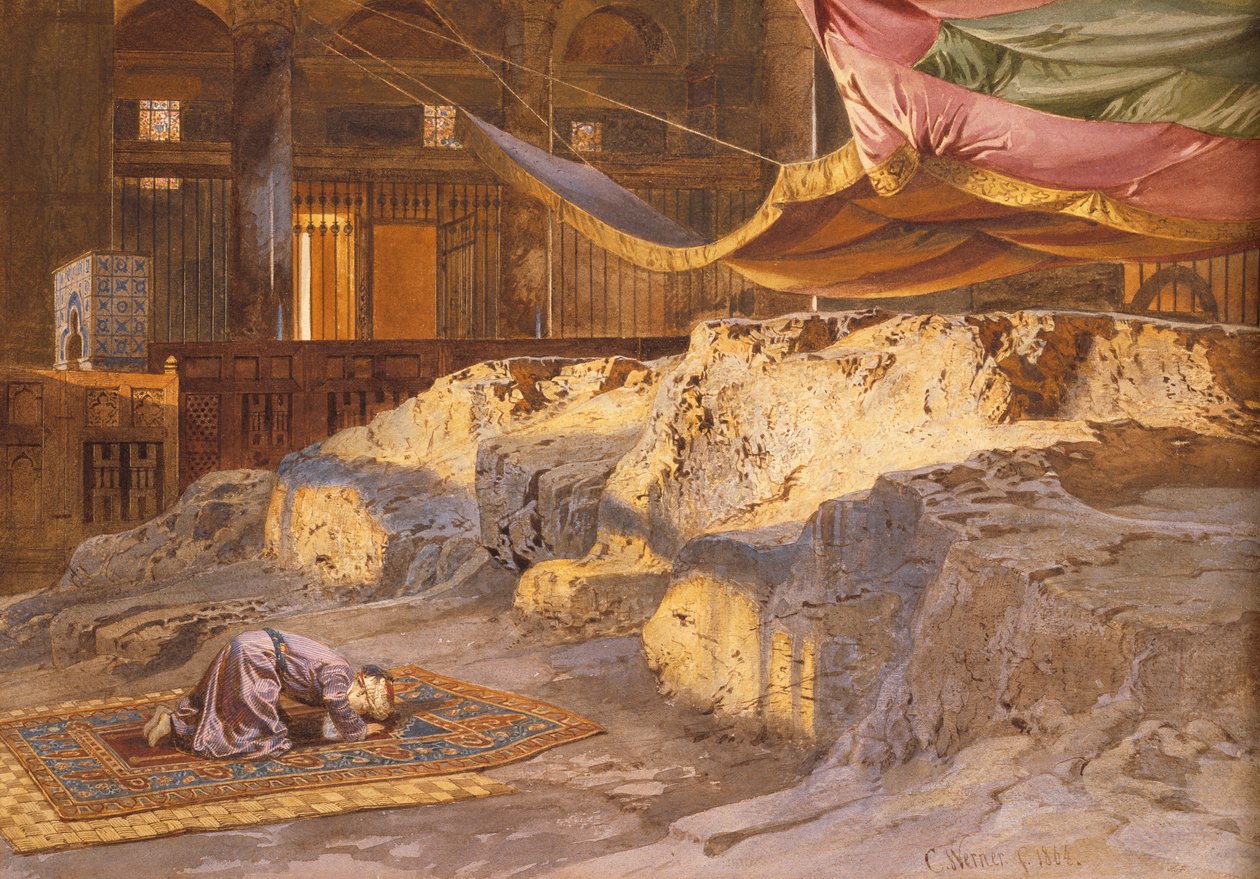 Binnen in de Rotskoepel, 1864 door Carl Friedrich Heinrich Werner
