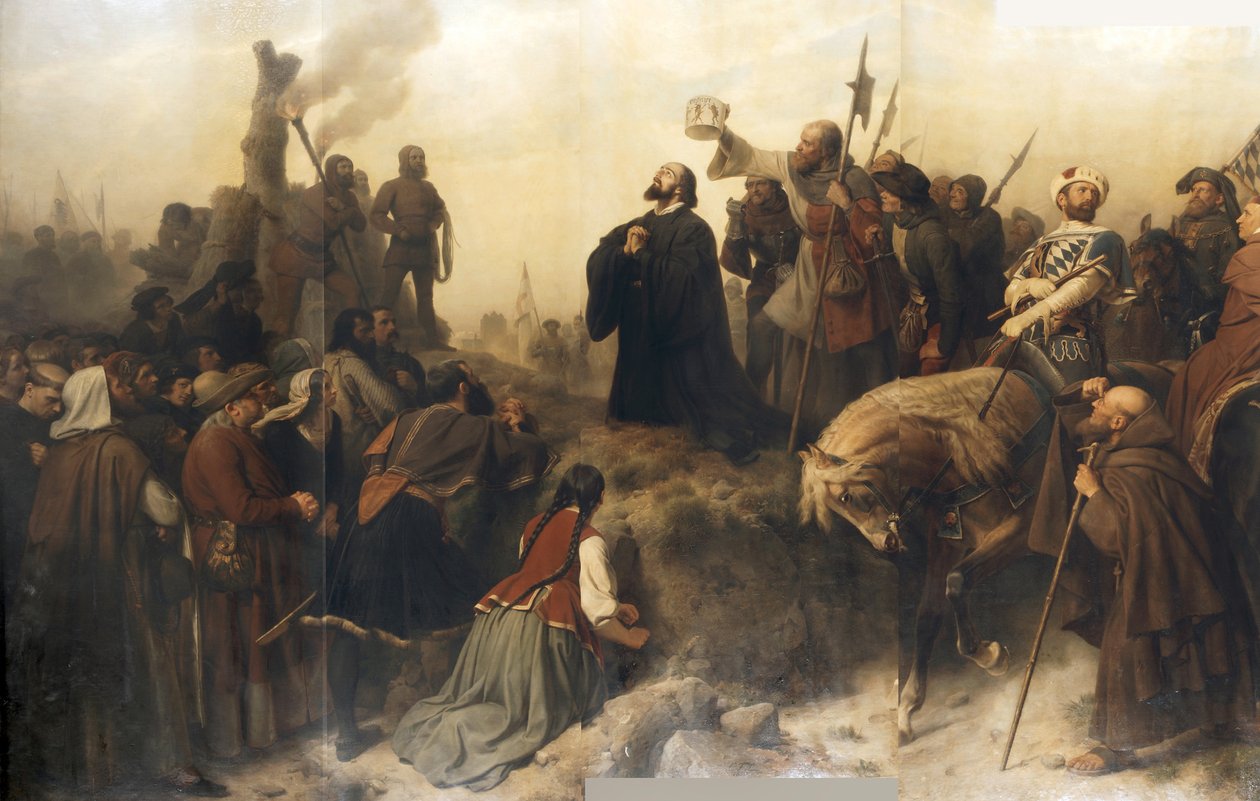 Hus voor de brandstapel door Carl Friedrich Lessing