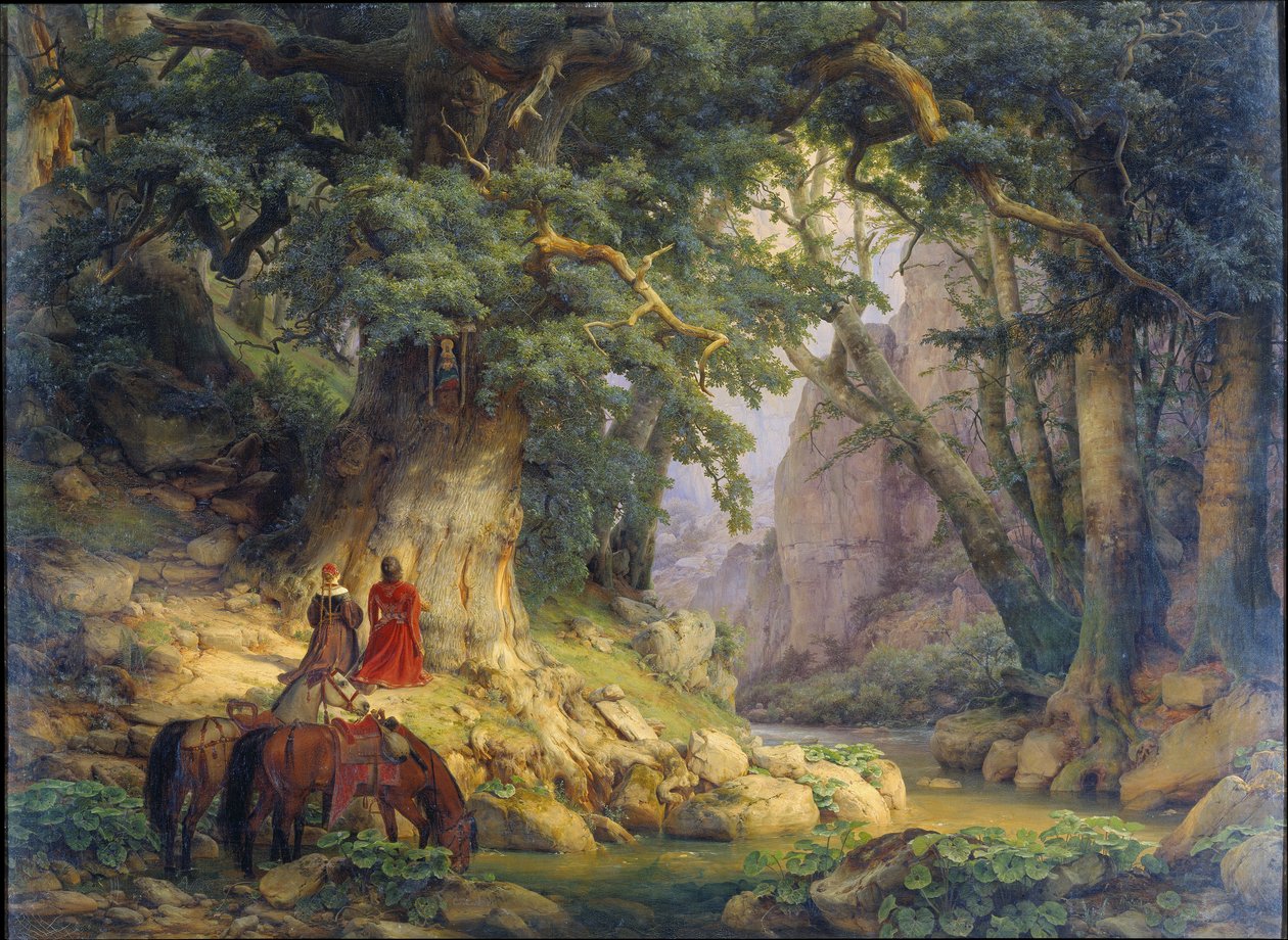 De duizendjarige eik door Carl Friedrich Lessing