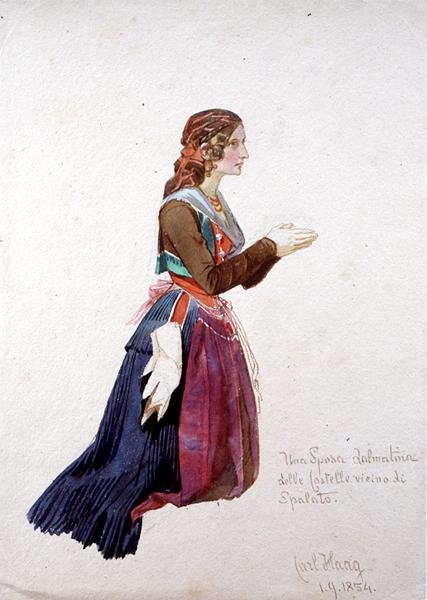 Een Dalmatische dame van de 