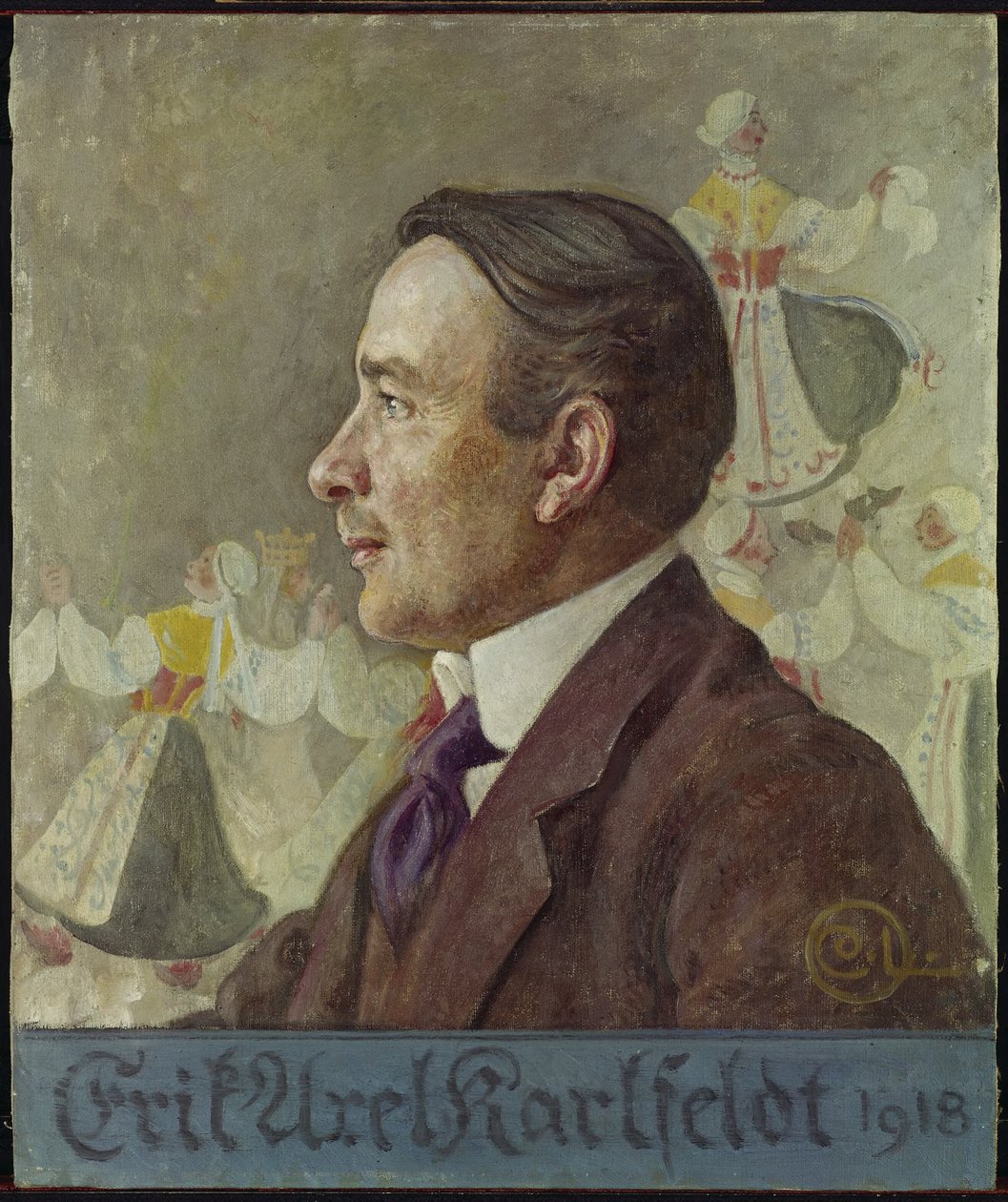 Erik Axel Karlfeldt (1864-1931), eredoctor in de filosofie, dichter, 1918 door Carl Larsson
