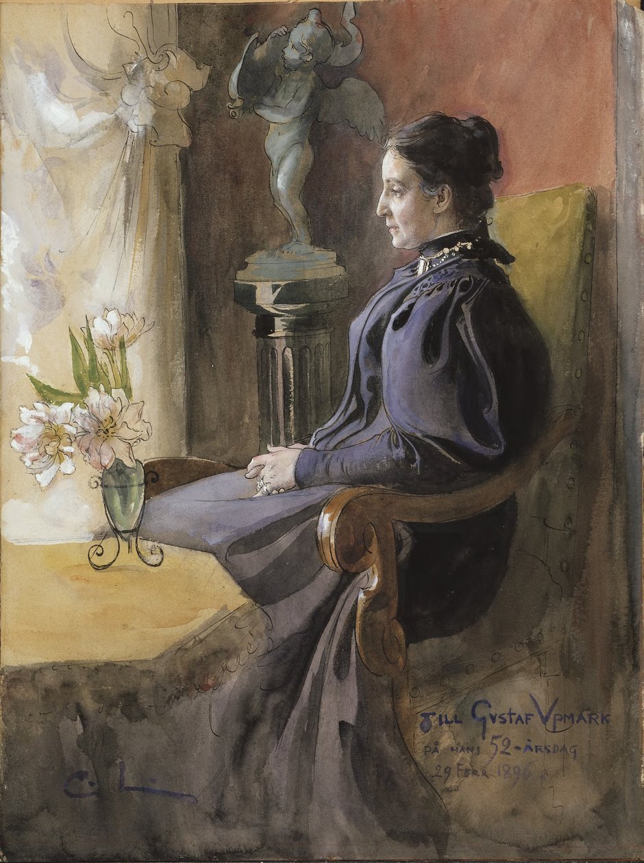 Eva Upmark, 1852-1944, geboren in Kindstrand door Carl Larsson