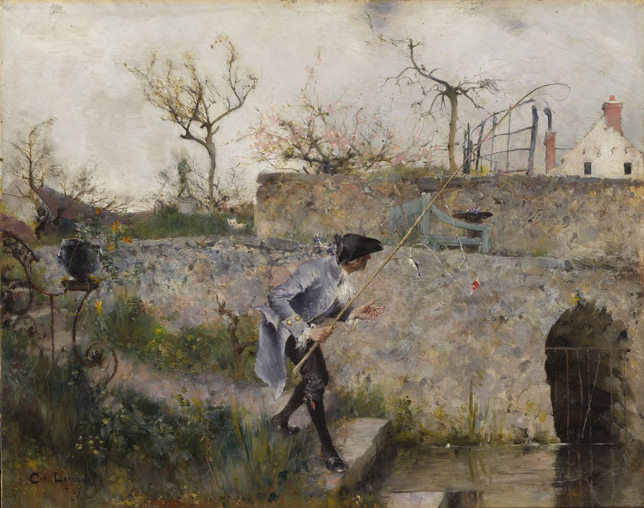 De vissen bijten! door Carl Larsson