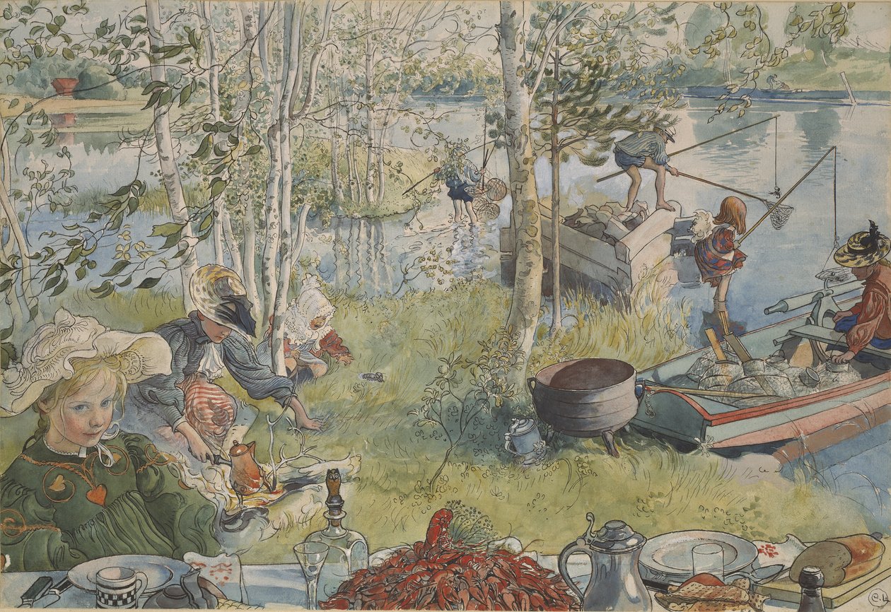 Kreeftvissen door Carl Larsson