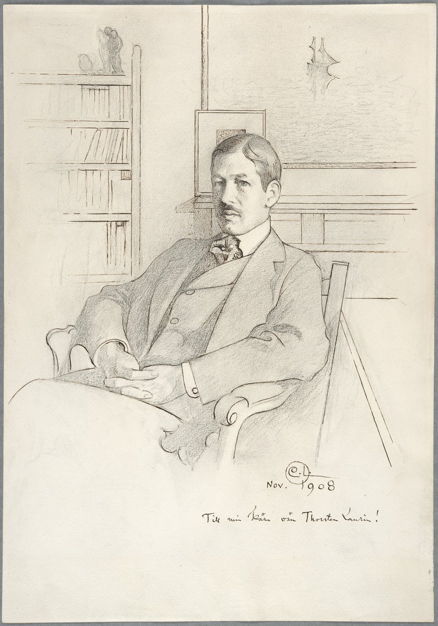 Portret van Thorsten Laurin door Carl Larsson