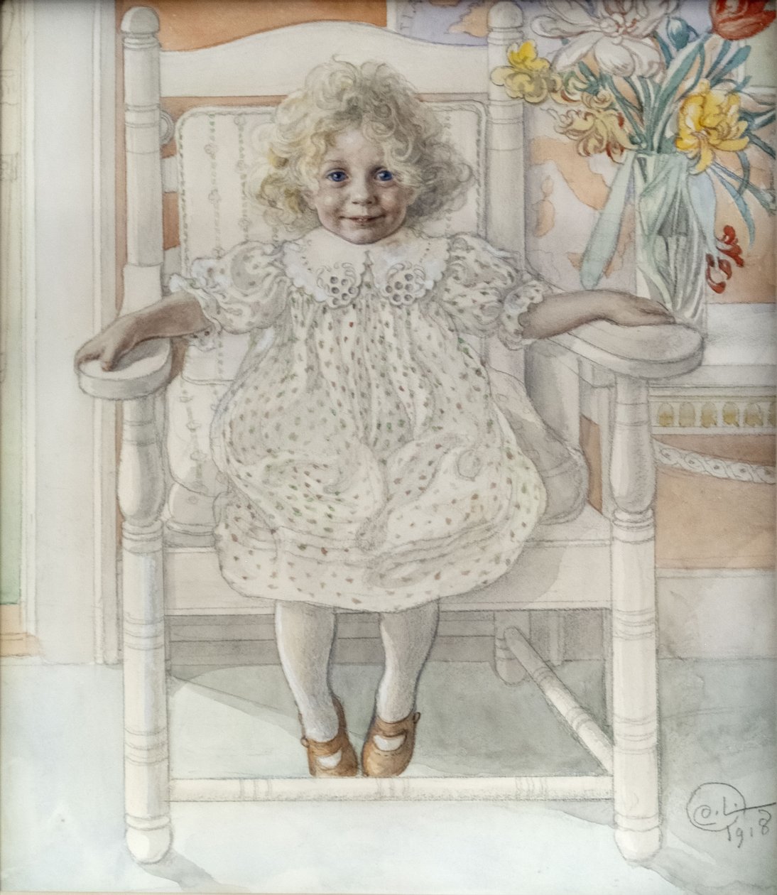 Portret van Inga-Maria Thiel door Carl Larsson