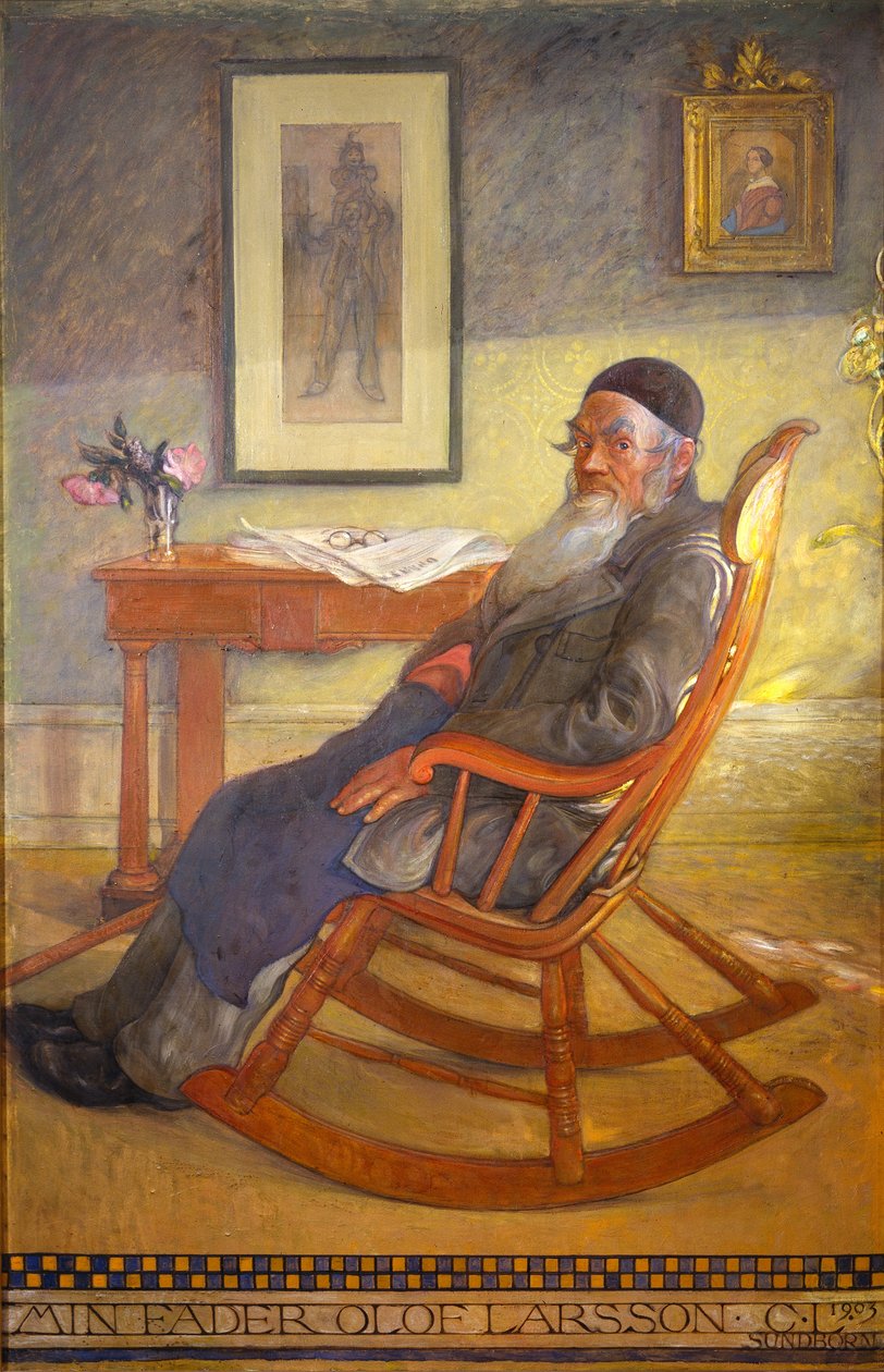 Portret van de Vader van de Kunstenaar door Carl Larsson