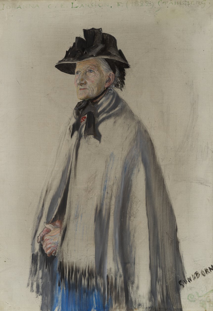 Portret van de moeder van de kunstenaar door Carl Larsson