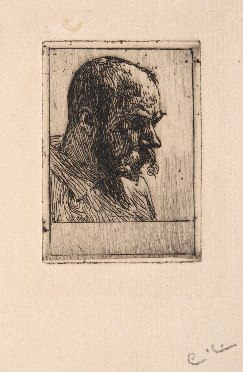 Zelfportret in een schildersblouse door Carl Larsson
