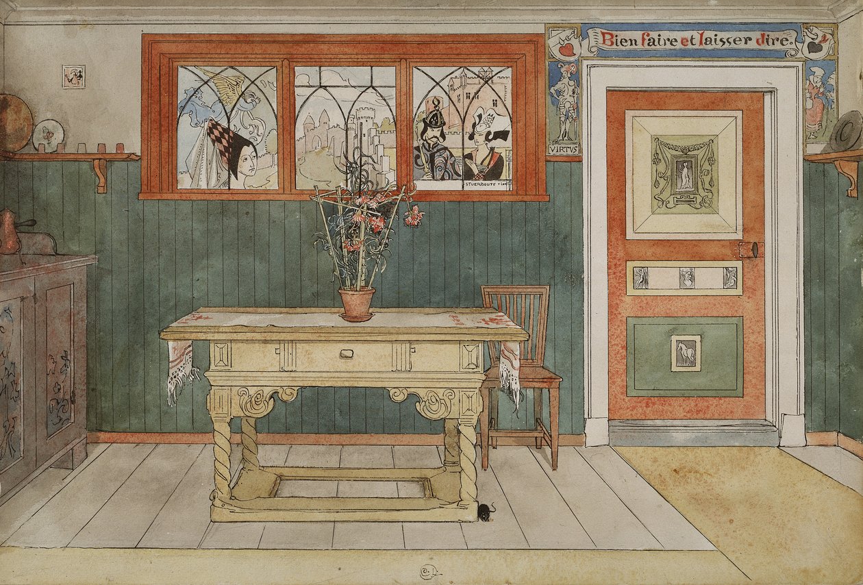 De eetkamer, uit de serie Een huis door Carl Larsson