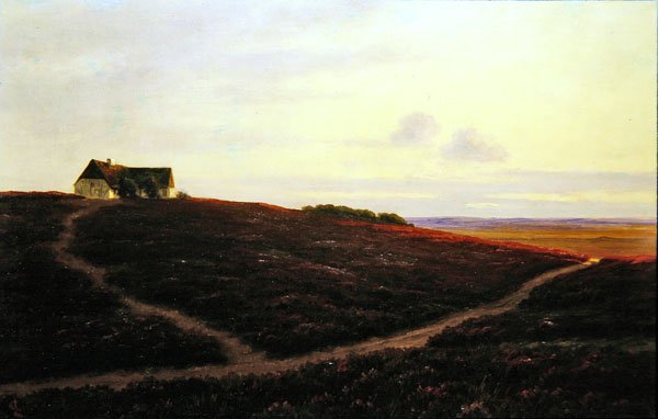 Een Cottage in Jutland door Carl Locher