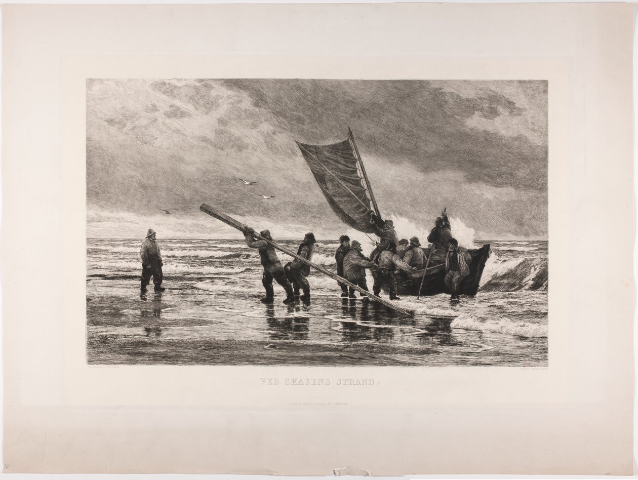 Bij het strand van Skagen door Carl Locher