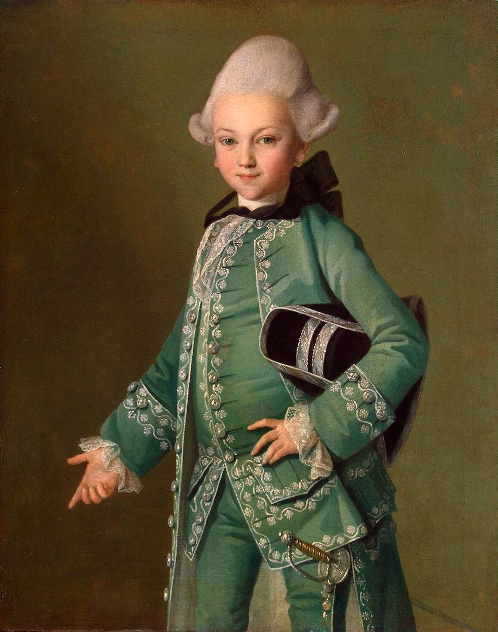 Portret van Graaf Alexei Bobrinsky als Kind, 1769 door Carl Ludwig Johann Christineck