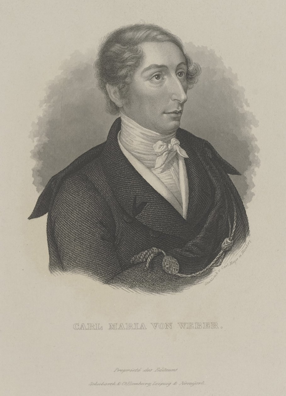 Carl Maria von Weber 1786-1826, ca. 1840 door Carl Mayer