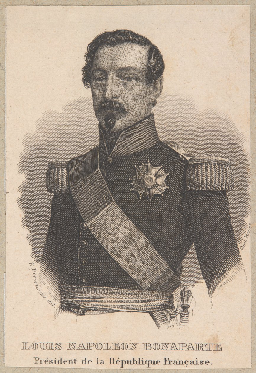 Napoleon III als president van Frankrijk door Carl Mayer