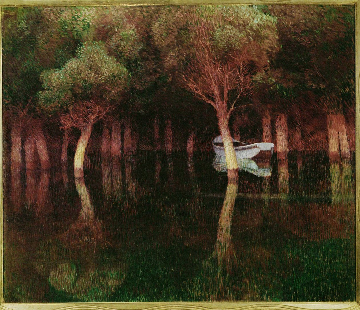 Daemmerung - Schemering ... (schilderij op doek) door Carl Moll