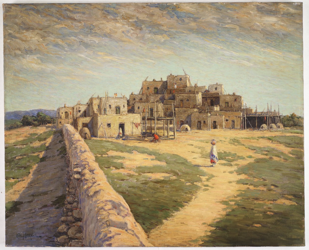 Noord Pueblo van Taos door Carl Moon