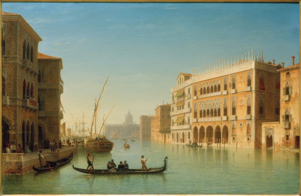 Venetië, Canal Grande door Carl Morgenstern