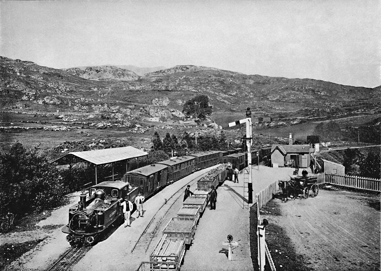 Ffestiniog Spoorweg: Tan-Y-Bwlch Station, c1896 door Carl Norman