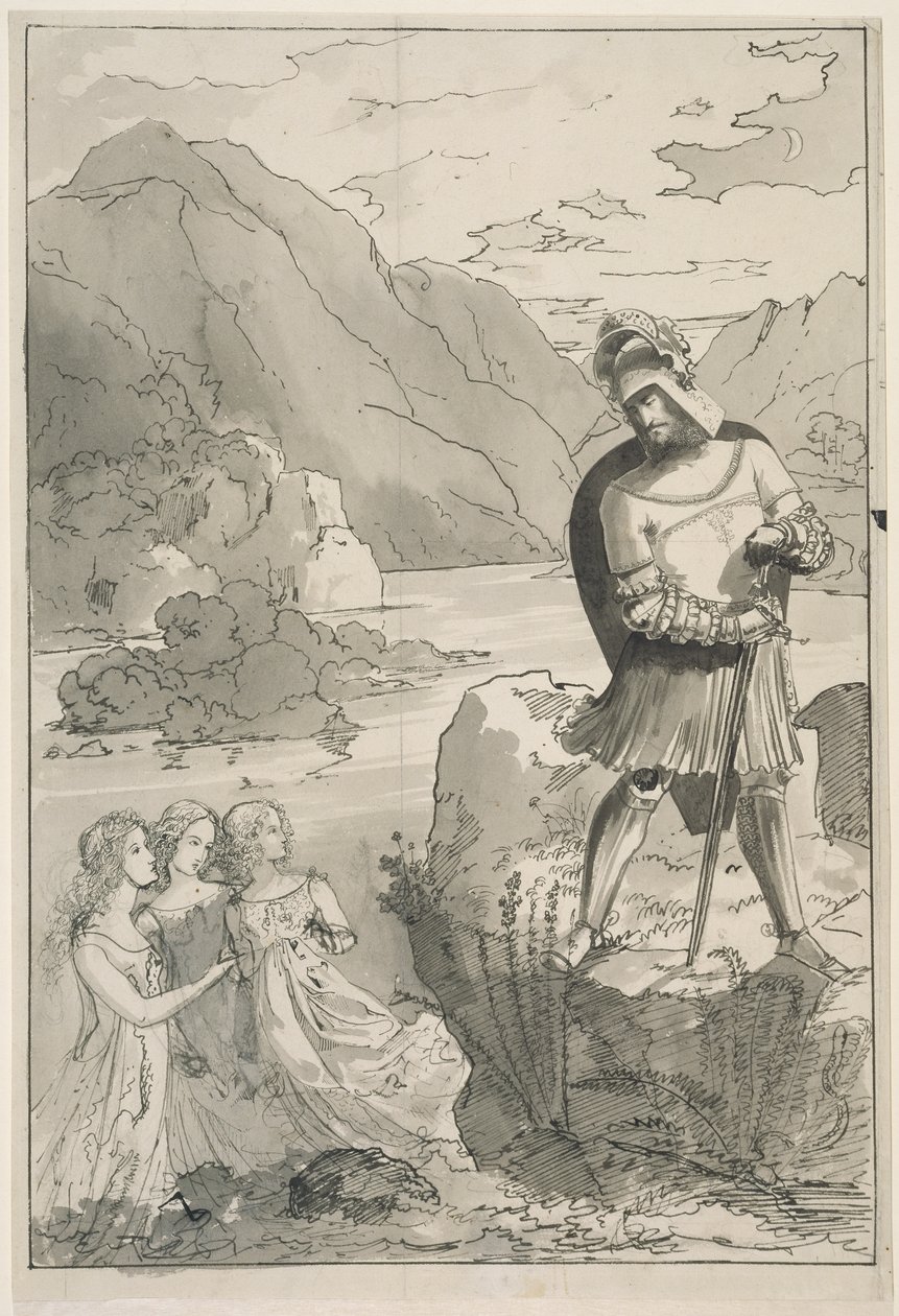 De Donau-nimfen onthullen Hagen de toekomst door Carl Philipp Fohr