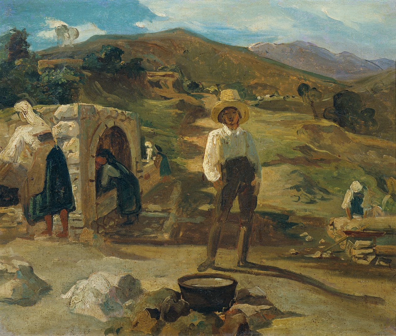 Italiaans landschap door Carl Rahl
