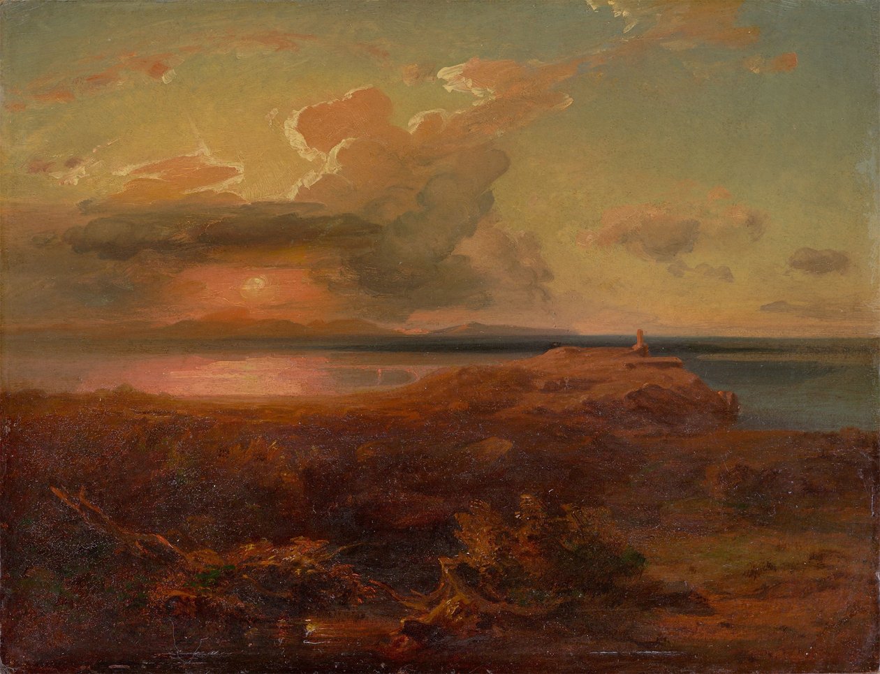 Carl Rottmann - "Aegina met de Tempel van Apollo". Circa 1835 door Carl Rottmann