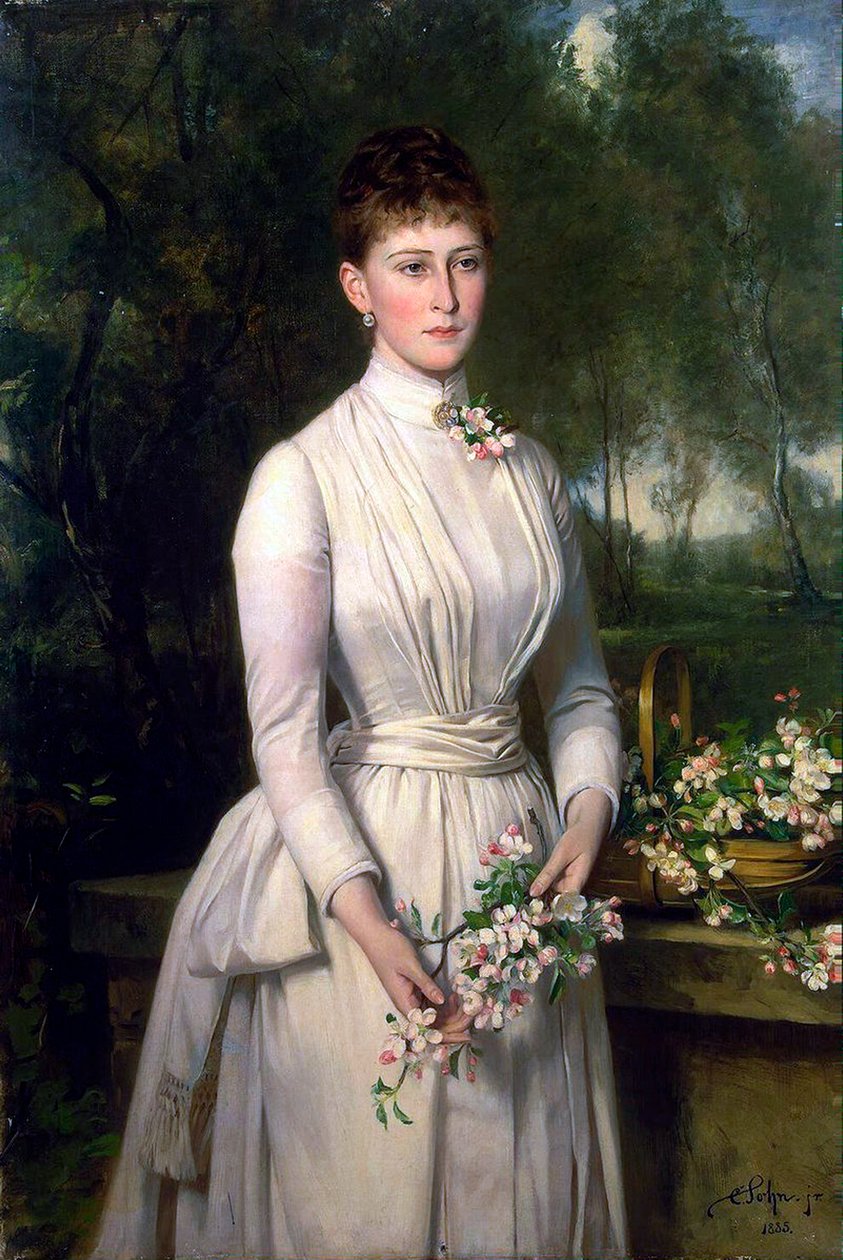 Portret van groothertogin Elizaveta Fyodorovna, 1864-1918, 1885 door Carl Rudolph Sohn
