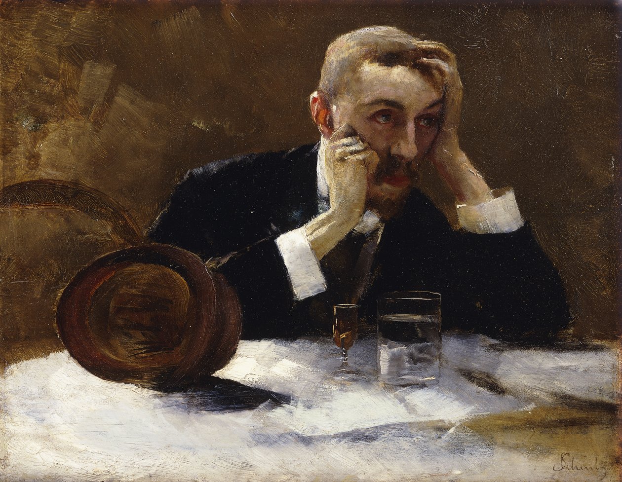Laat zelfportret door Carl Schuch