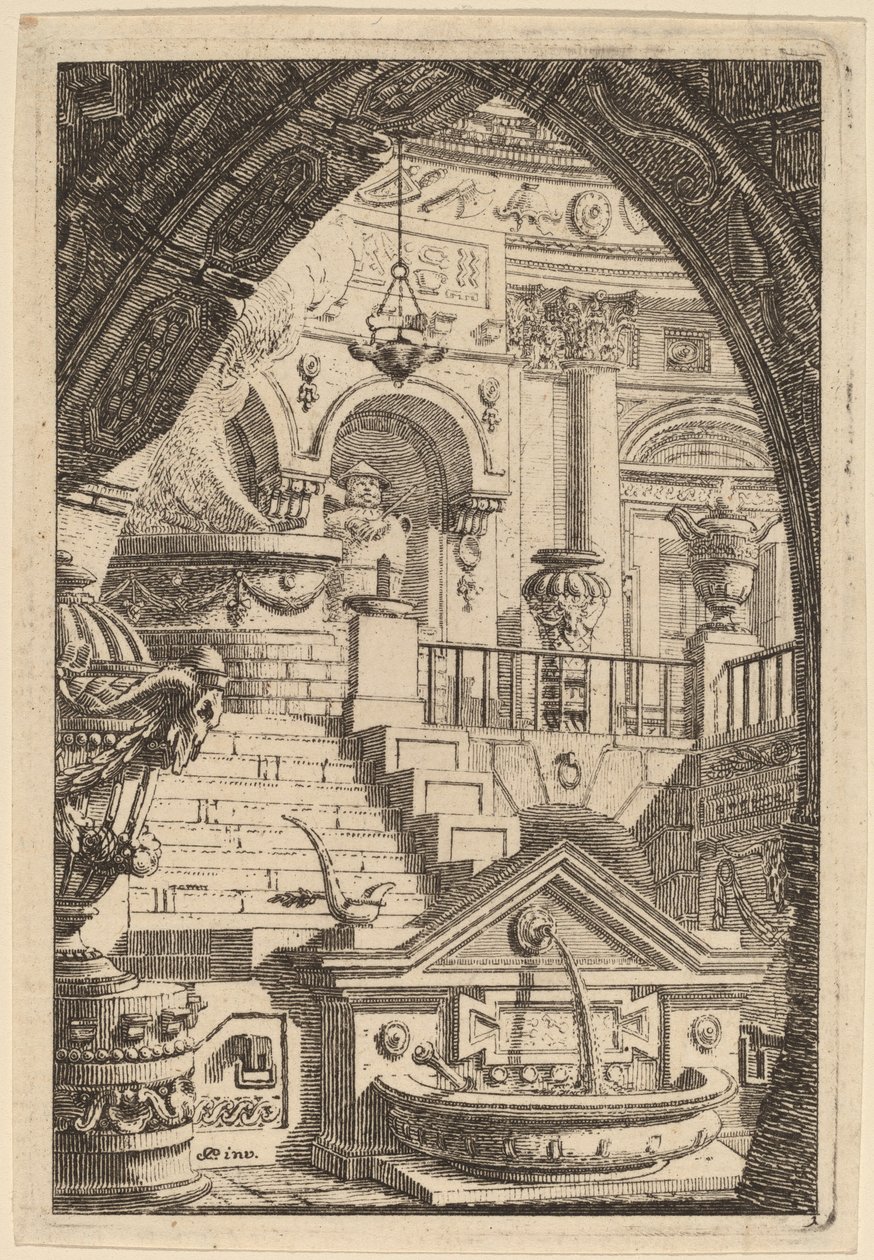 Fantasie van een Antieke Tempel door Carl Schütz