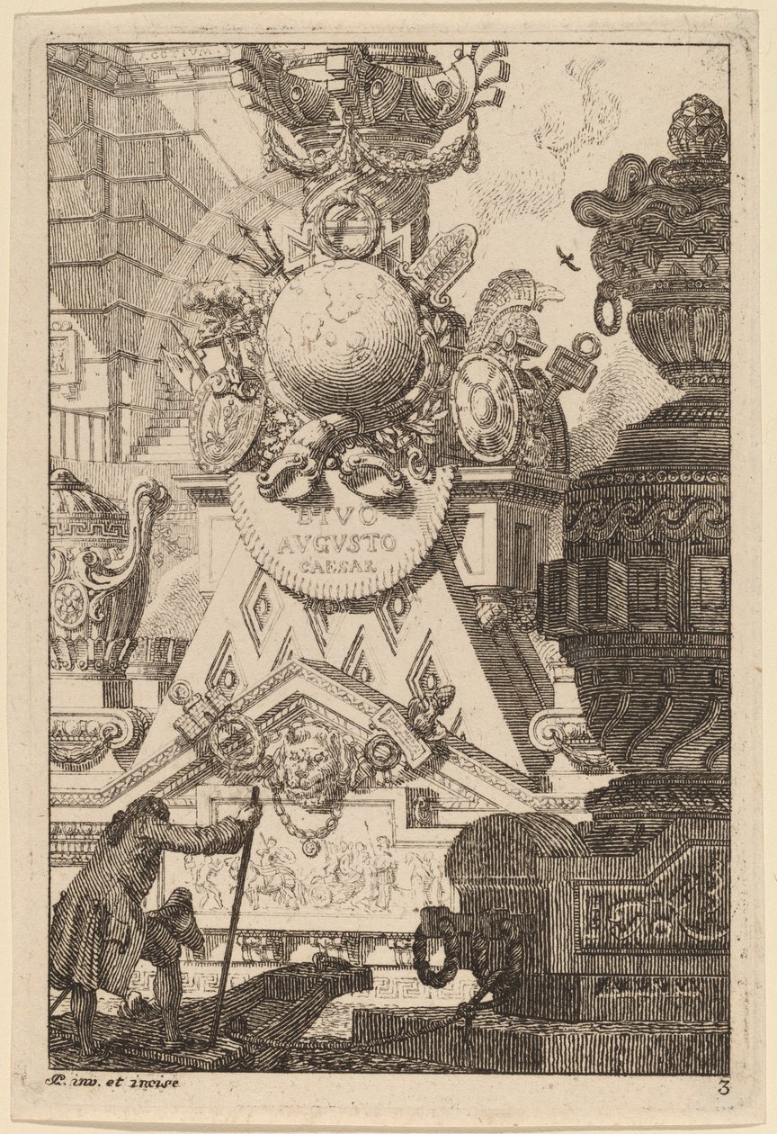 Fantasie van een Antiek Trofee voor Augustus door Carl Schütz