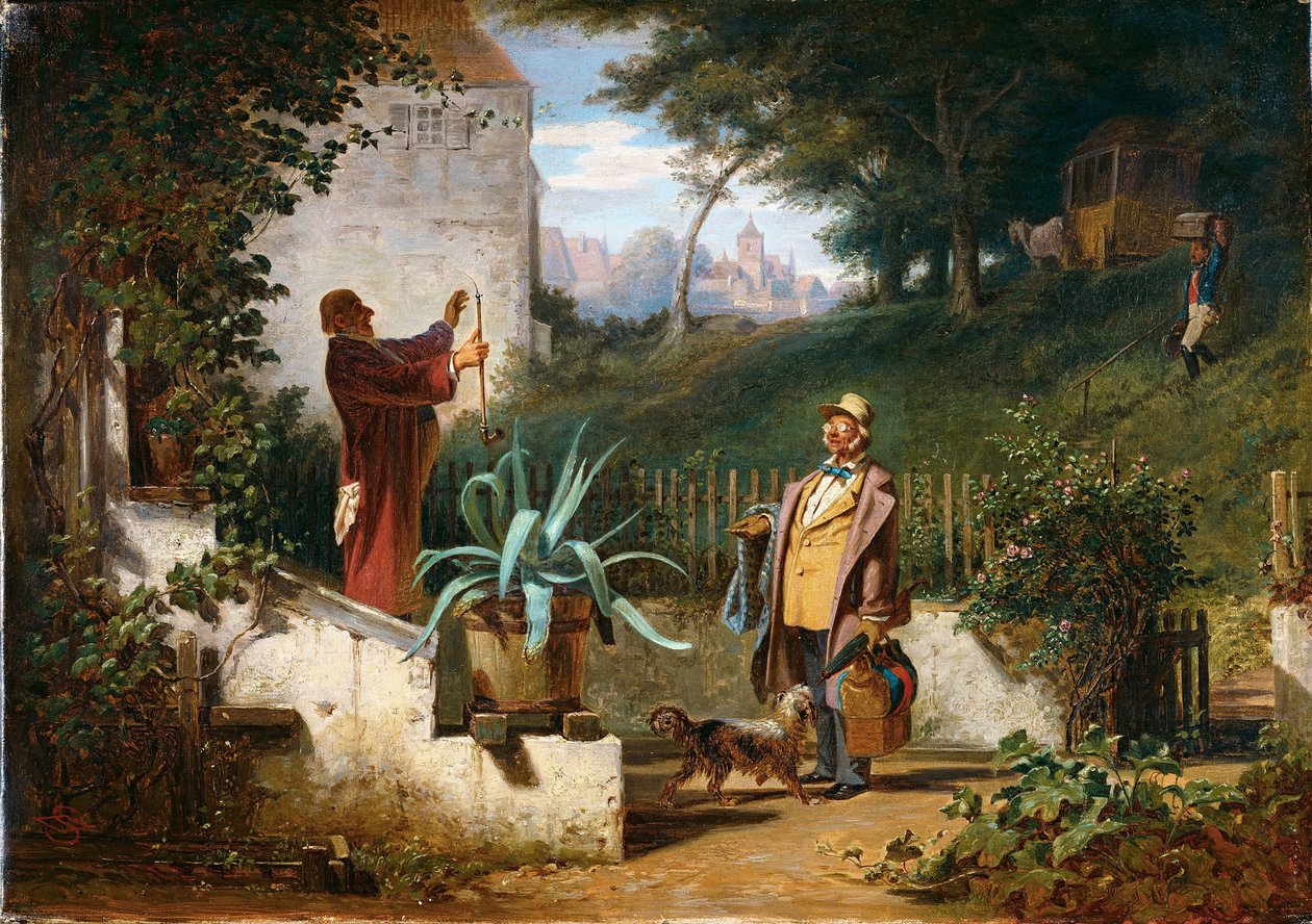 Jeugdvrienden door Carl Spitzweg