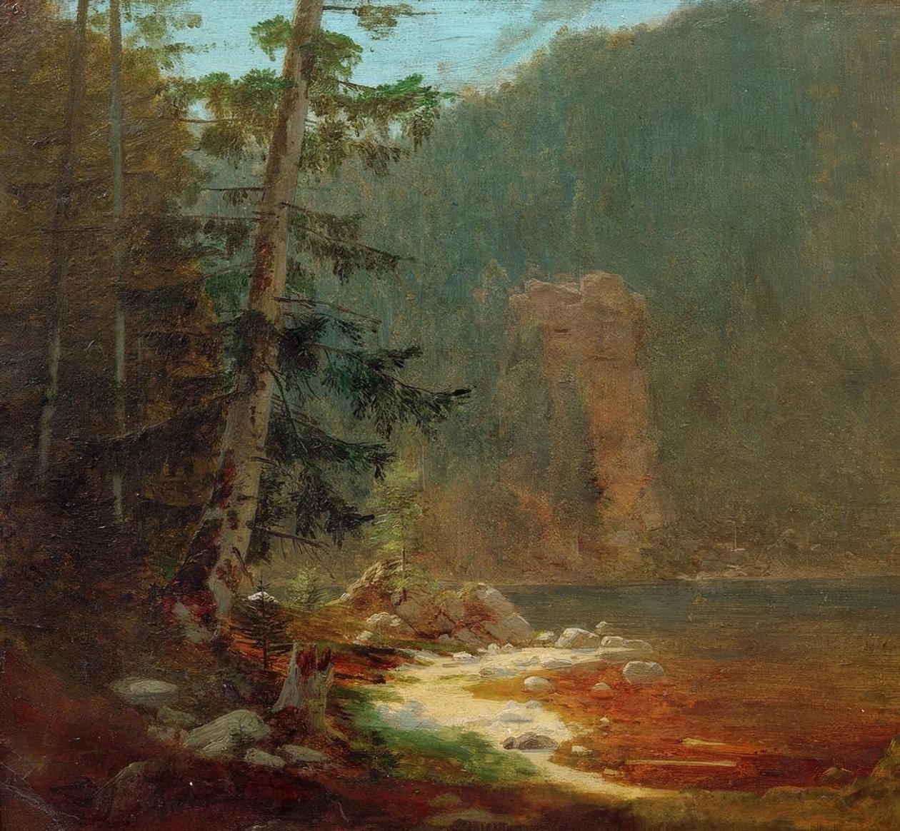 Rotskloof met beek in de buurt van Lenggries door Carl Spitzweg
