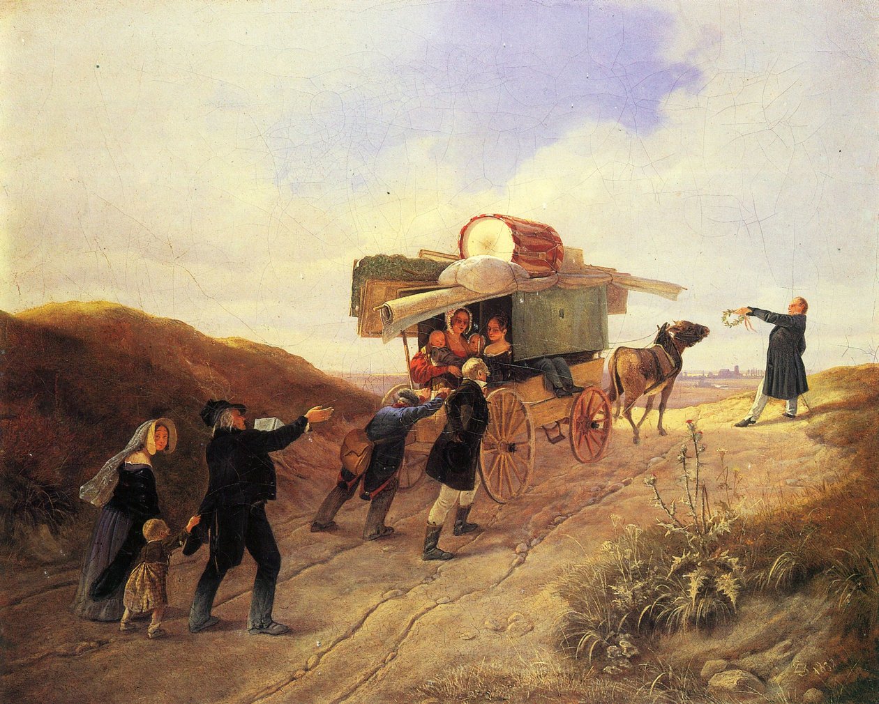 Reizende komedianten door Carl Spitzweg