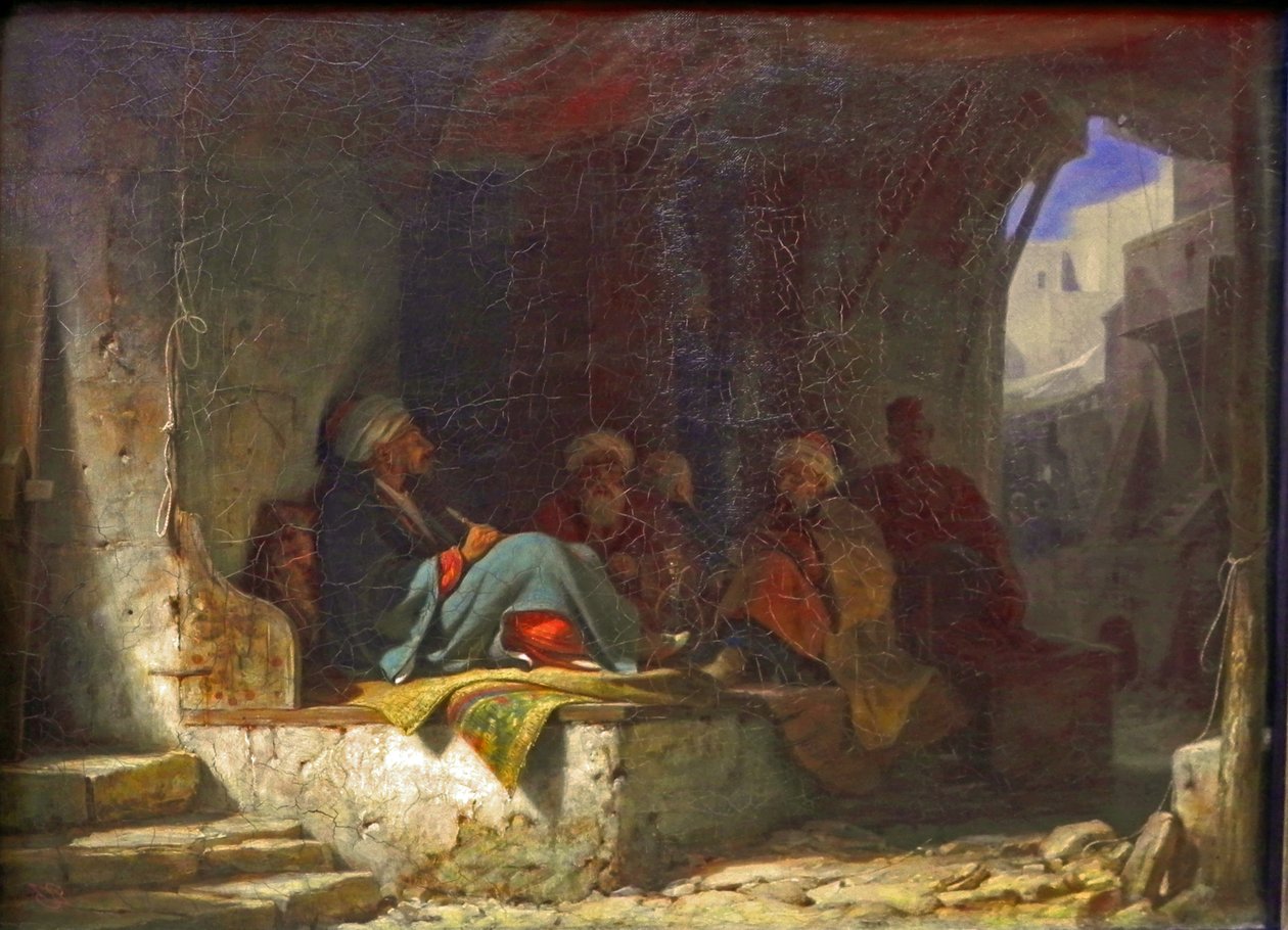 Turken in een koffiehuis door Carl Spitzweg