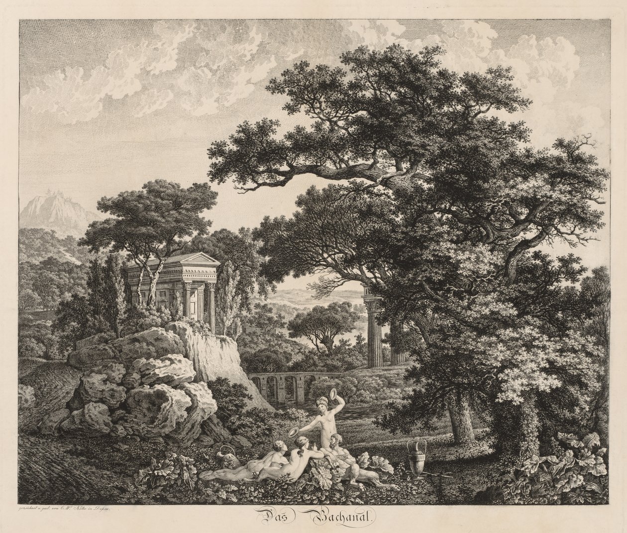 Das Bachanal door Carl Wilhelm I Kolbe