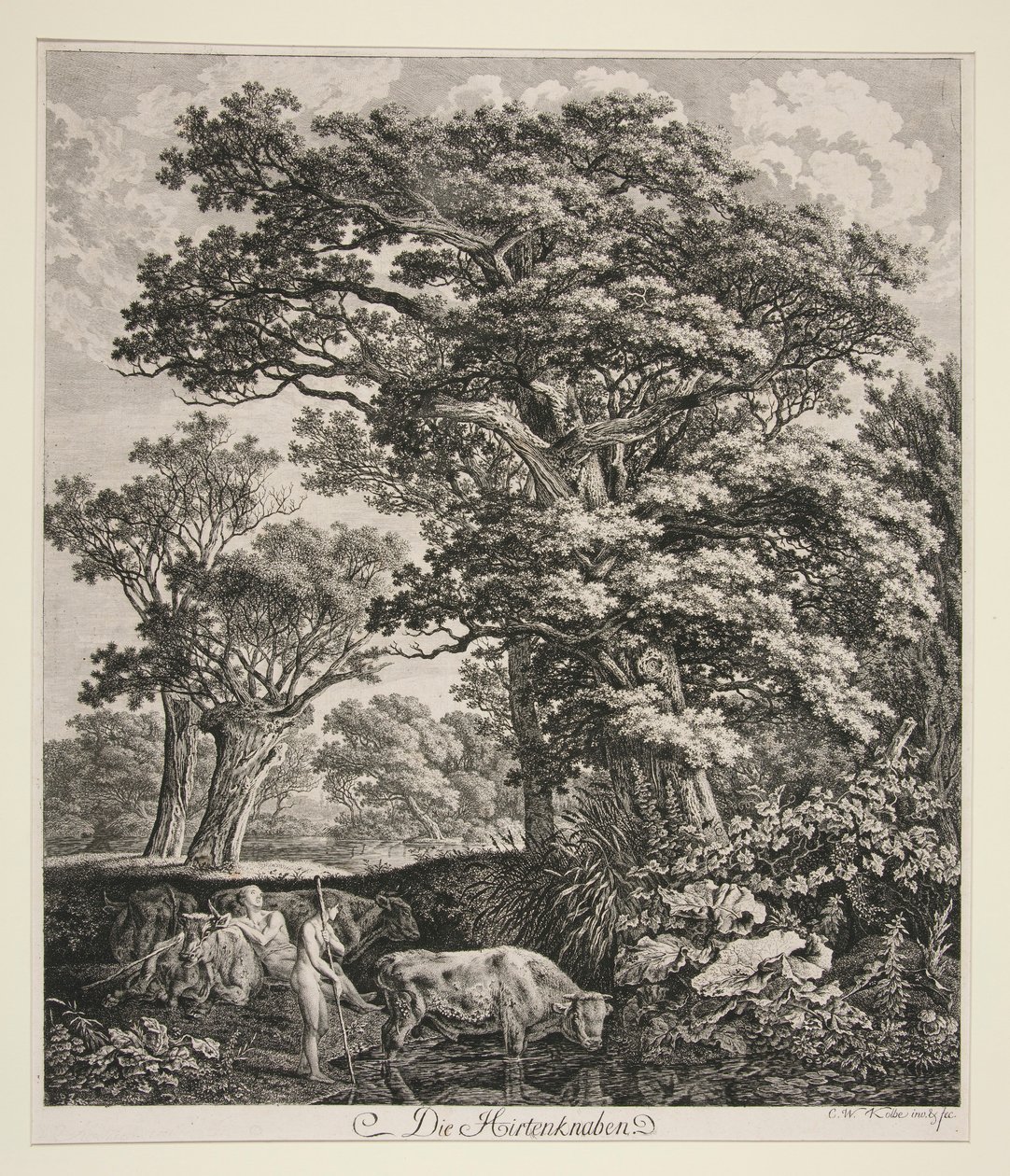 De herdersjongens door Carl Wilhelm Kolbe the elder