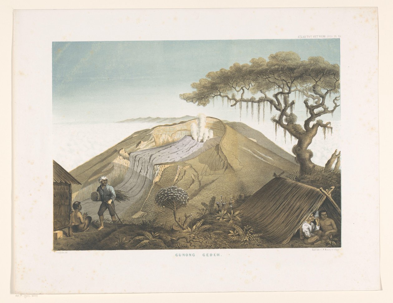 Vulkaan Gede te West-Java door Carl Wilhelm Mieling (possibly)