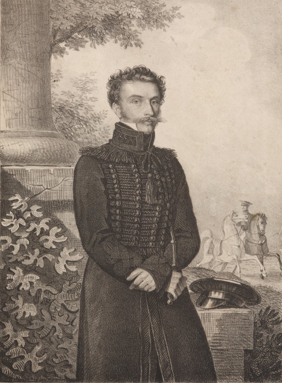 Portret van Graaf Paul Khristoforovich Grabbe 1789-1875, 1820s door Carl von Hampeln