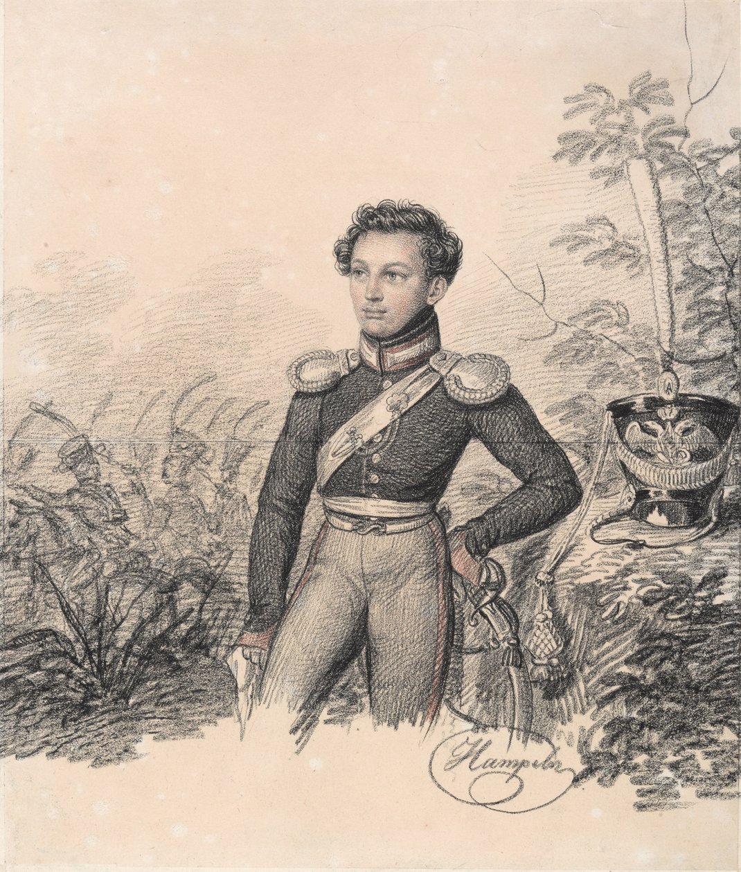 Portret van Pavel Kotlubitsky, eind 1810s door Carl von Hampeln