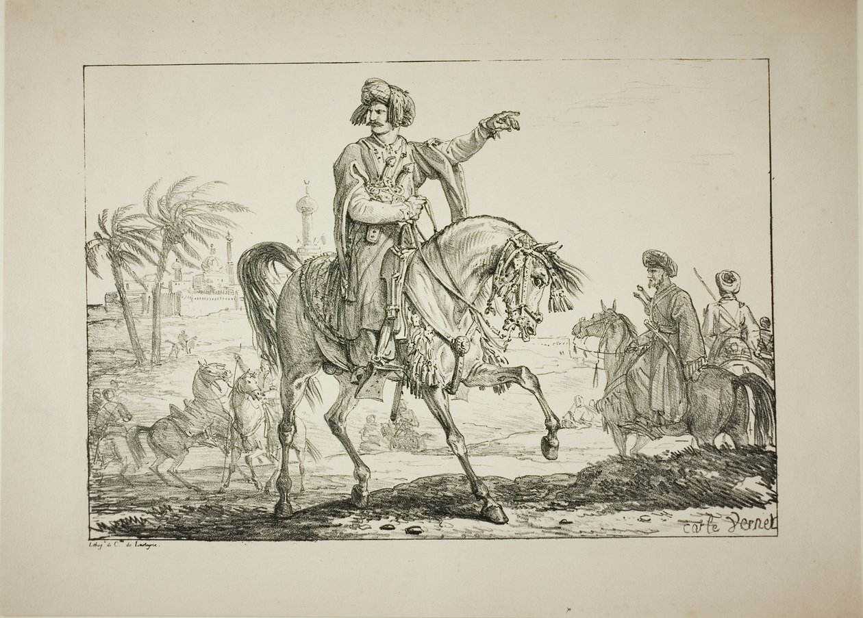 Hoofd Mameluk door Carle Vernet