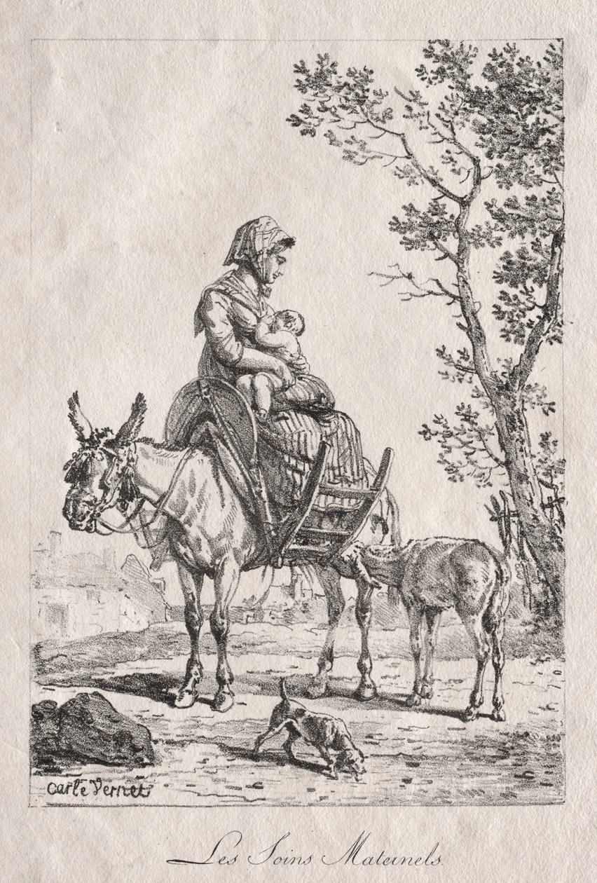 Moederzorg door Carle Vernet