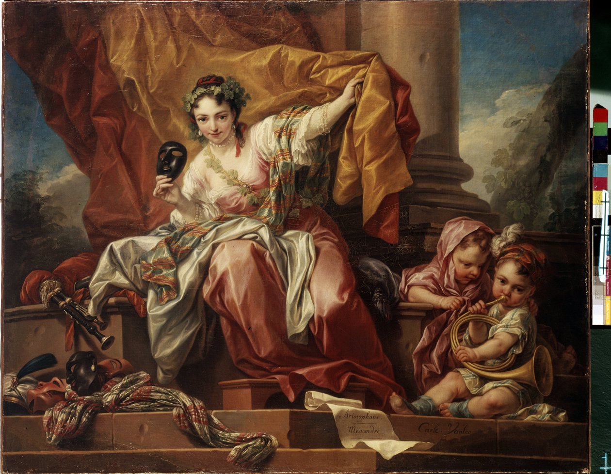 Allegorie van de komedie door Carle van Loo