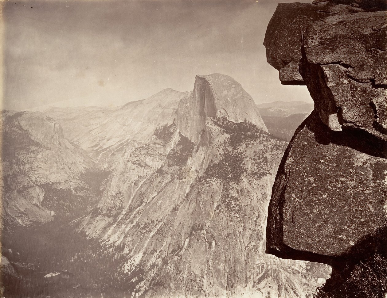 Zuidkoepel, Yosemite door Carleton E. Watkins.