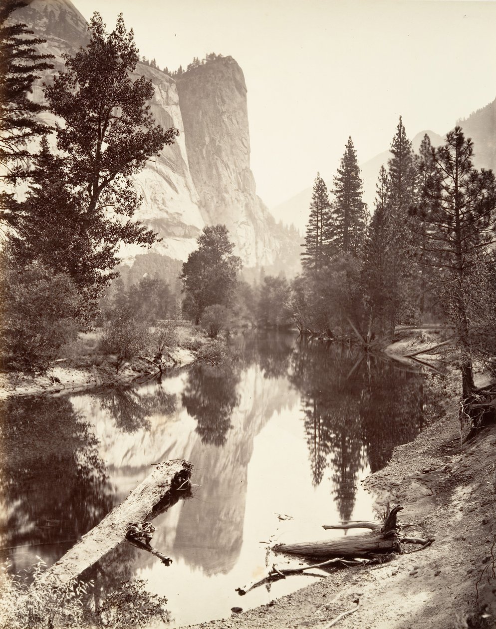 Washington Toren, Yosemite, ca. 1872, gedrukt ca. 1876 door Carleton E. Watkins.