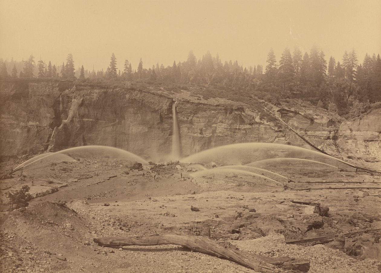 Malakoff Diggins, North Bloomfield, Nevada County, 1871 door Carleton Emmons Watkins